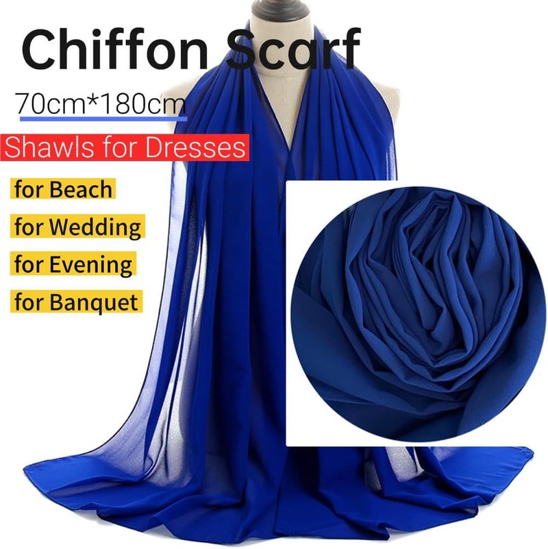 Harewom Chiffon Hijab for Women Sheer Shawl and Wraps for Wedding Bridal Scarves Summer Lightweight Sun-proof Scarf - Image 2